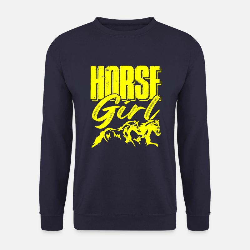 pferde mädchen - Unisex Pullover - Navy