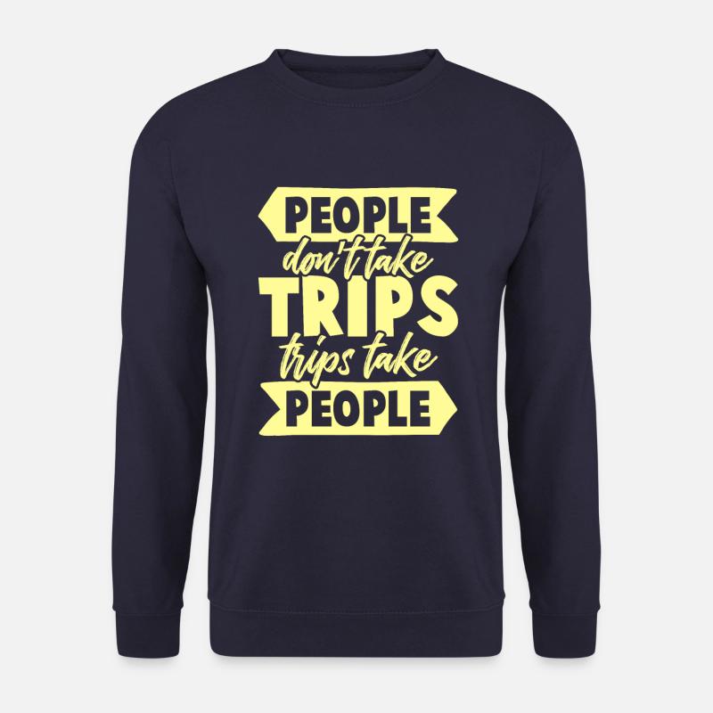 trip reise spruch - Unisex Pullover - Navy