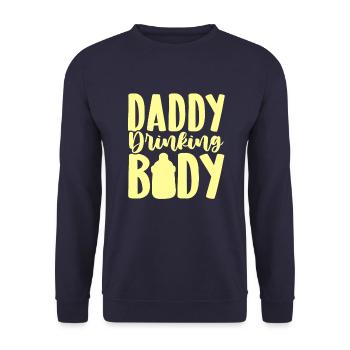 papa bébé papa - Sweat-shirt Unisexe - marine - Devant - Alina (178cm) & Michal (187cm)