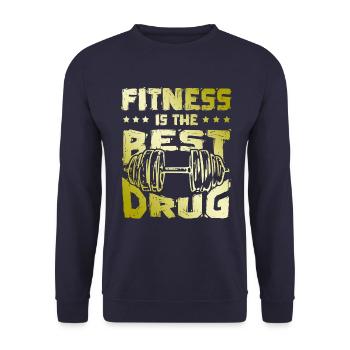 fitness beste droge - Unisex Pullover - Navy - Vorne - Alina (178cm) & Michal (187cm)