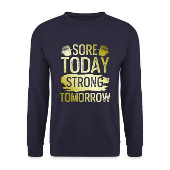 bonne condition physique - Sweat-shirt Unisexe - marine - Devant - Alina (178cm) & Michal (187cm)