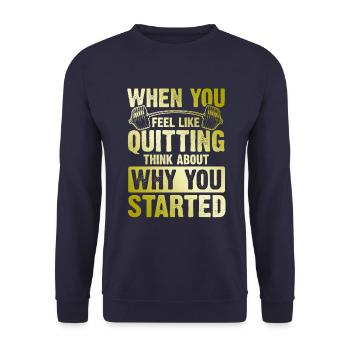 start fitnesss - Unisex Sweatshirt - navy - Front - Alina (178cm) & Michal (187cm)