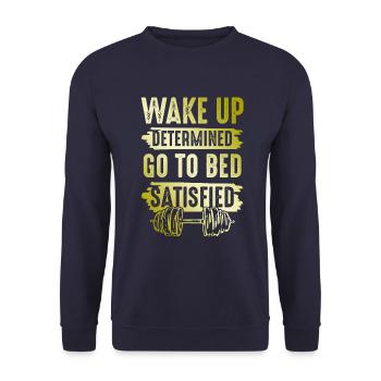 be strong god bible - Unisex Sweatshirt - navy - Front - Alina (178cm) & Michal (187cm)