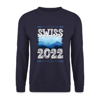 Swiss 2022 - Unisex Pullover - Navy - Vorne - Alina (178cm) & Michal (187cm)