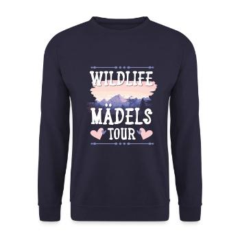 Wildlife Mädels Tour - Unisex Pullover - Navy - Vorne - Alina (178cm) & Michal (187cm)