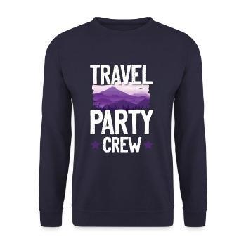 Travel Party Crew - Unisex Pullover - Navy - Vorne - Alina (178cm) & Michal (187cm)