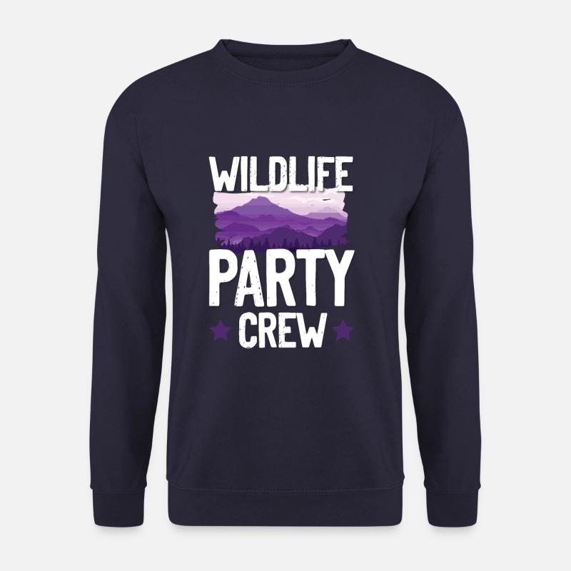 Wildlife Party Crew - Unisex Pullover - Navy