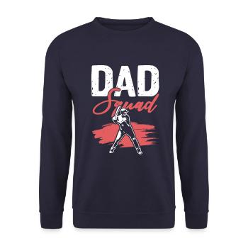 baseball dad squad - Unisex Pullover - Navy - Vorne - Alina (178cm) & Michal (187cm)