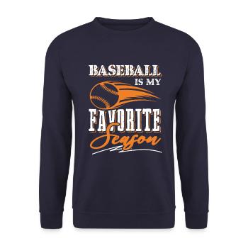 Baseball Season - Unisex Sweatshirt - navy - Front - Alina (178cm) & Michal (187cm)