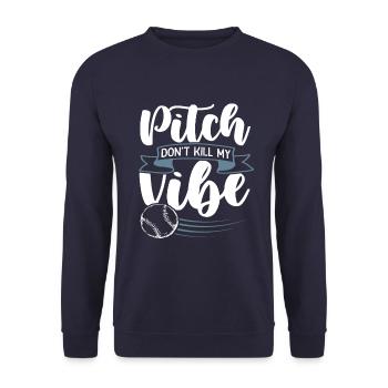 baseball vibe - Unisex Pullover - Navy - Vorne - Alina (178cm) & Michal (187cm)