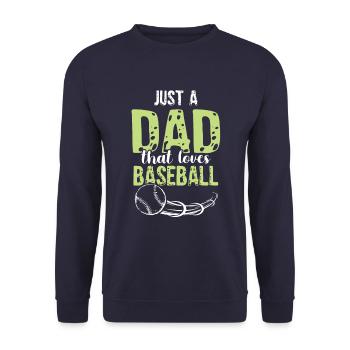 baseball dad - Unisex Pullover - Navy - Vorne - Alina (178cm) & Michal (187cm)