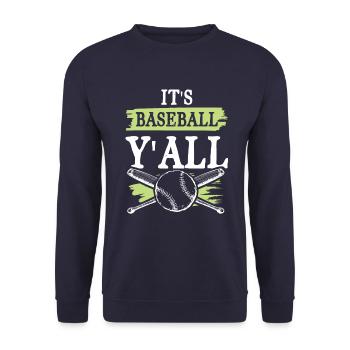 Baseball Sports - Unisex Sweatshirt - navy - Front - Alina (178cm) & Michal (187cm)