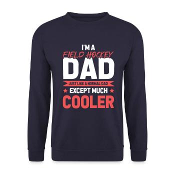 Feldhockey Dad - Unisex Pullover - Navy - Vorne - Alina (178cm) & Michal (187cm)