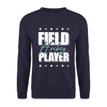 Field hockey players - Unisex Sweatshirt - navy - Front - Alina (178cm) & Michal (187cm)
