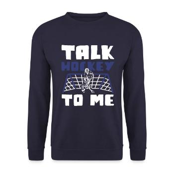 feldhockey sport - Unisex Pullover - Navy - Vorne - Alina (178cm) & Michal (187cm)