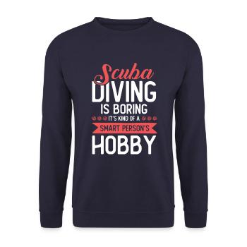 tauchen hobby scuba diving - Unisex Pullover - Navy - Vorne - Alina (178cm) & Michal (187cm)