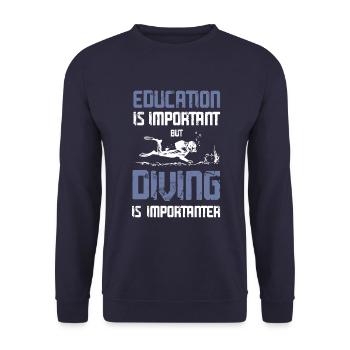 ausbildung tauchen - Unisex Pullover - Navy - Vorne - Alina (178cm) & Michal (187cm)