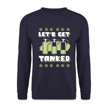 Diving scuba diving - Unisex Sweatshirt - navy - Front - Alina (178cm) & Michal (187cm)