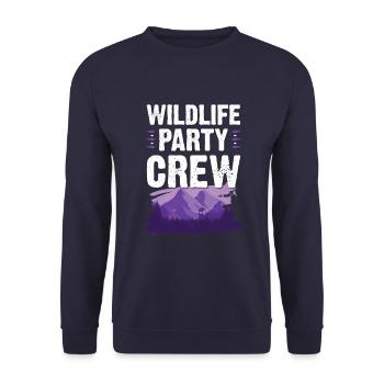 Équipage de la fête de la faune - Sweat-shirt Unisexe - marine - Devant - Alina (178cm) & Michal (187cm)