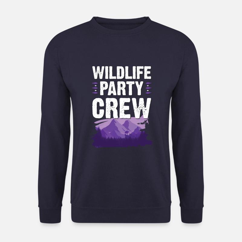 Wildlife Party Crew - Unisex Pullover - Navy
