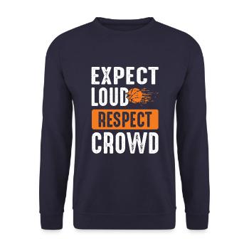 basketball respect - Unisex Pullover - Navy - Vorne - Alina (178cm) & Michal (187cm)