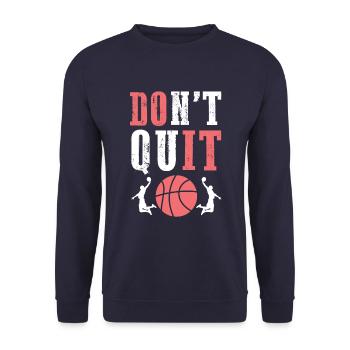 Don't Quit Basketball - Unisex Sweatshirt - navy - Front - Alina (178cm) & Michal (187cm)