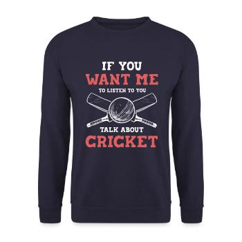 cricket sport - Unisex Pullover - Navy - Vorne - Alina (178cm) & Michal (187cm)