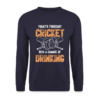 cricket trinken - Unisex Pullover - Navy - Vorne - Alina (178cm) & Michal (187cm)