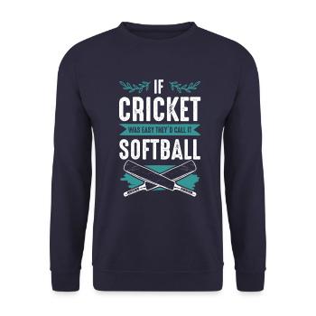 Cricket Softball - Sweat-shirt Unisexe - marine - Devant - Alina (178cm) & Michal (187cm)