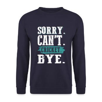 cricket sport - Unisex Pullover - Navy - Vorne - Alina (178cm) & Michal (187cm)