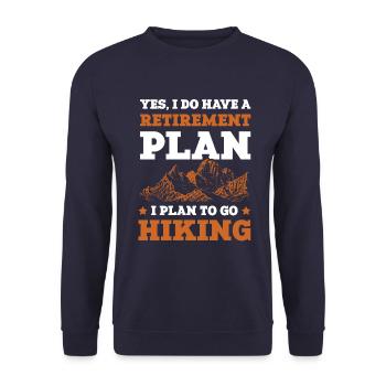 wandern klettern - Unisex Pullover - Navy - Vorne - Alina (178cm) & Michal (187cm)