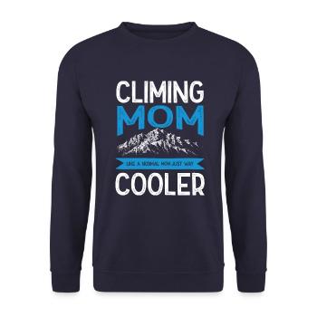 klettern mama - Unisex Pullover - Navy - Vorne - Alina (178cm) & Michal (187cm)