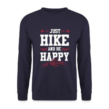 klettern happy - Unisex Pullover - Navy - Vorne - Alina (178cm) & Michal (187cm)
