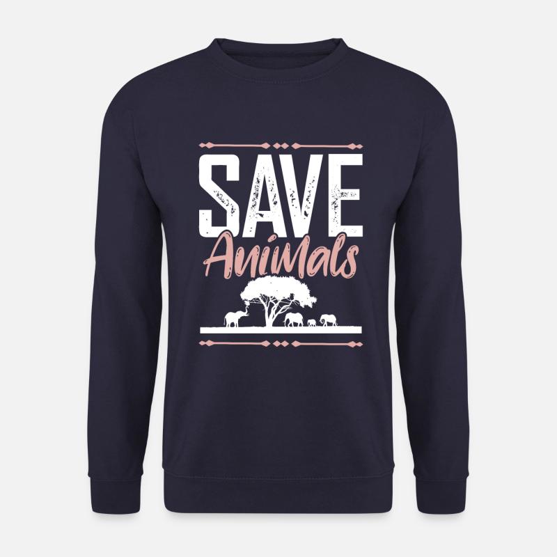 tierschutz spruch - Unisex Pullover - Navy