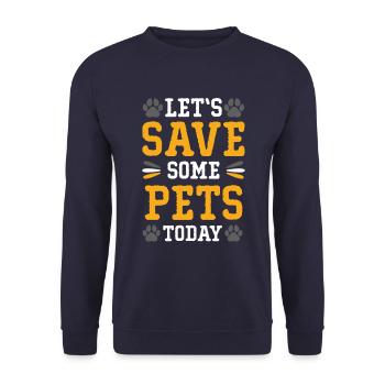 Animal welfare slogan animal rights activists - Unisex Sweatshirt - navy - Front - Alina (178cm) & Michal (187cm)