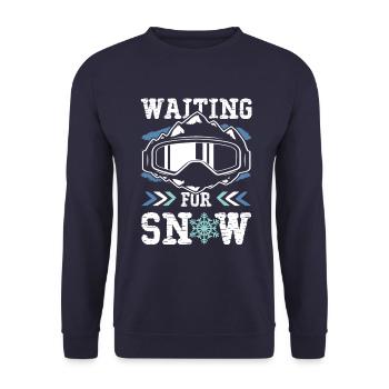 snowboard spruch - Unisex Pullover - Navy - Vorne - Alina (178cm) & Michal (187cm)