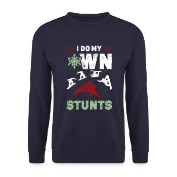 snowboard stunt - Unisex Pullover - Navy - Vorne - Alina (178cm) & Michal (187cm)