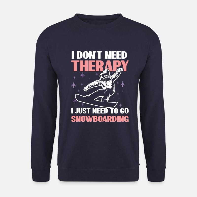 snowboarding therapie - Unisex Pullover - Navy