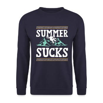 snowboarding sommer - Unisex Pullover - Navy - Vorne - Alina (178cm) & Michal (187cm)