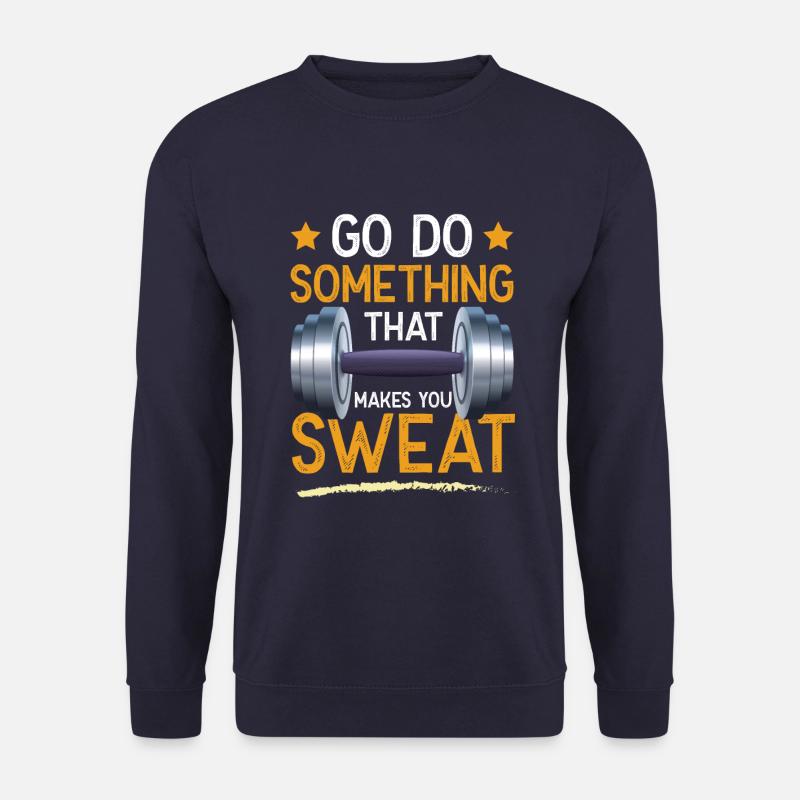 fitness schwitzen spruch - Unisex Pullover - Navy