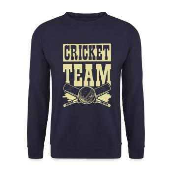 Cricket Team - Unisex Pullover - Navy - Vorne - Alina (178cm) & Michal (187cm)