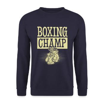 Boxing Champ - Unisex Sweatshirt - navy - Front - Alina (178cm) & Michal (187cm)