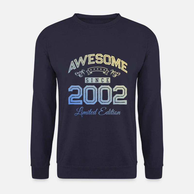 2002 awesome since - Unisex Pullover - Navy