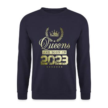 Reines nées en 2023 - Sweat-shirt Unisexe - marine - Devant - Alina (178cm) & Michal (187cm)