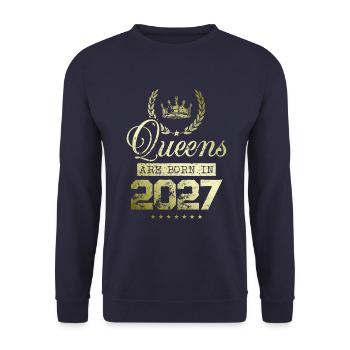 Queens nées en 2027 - Sweat-shirt Unisexe - marine - Devant - Alina (178cm) & Michal (187cm)