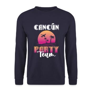 Équipe du parti de Cancun - Sweat-shirt Unisexe - marine - Devant - Alina (178cm) & Michal (187cm)