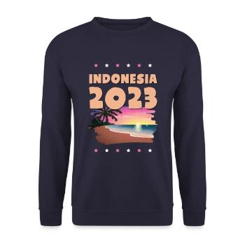 Indonesia 2023 - Unisex Pullover - Navy - Vorne - Alina (178cm) & Michal (187cm)