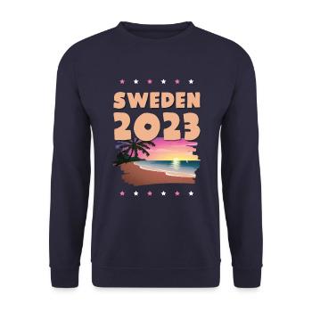 Suède 2023 - Sweat-shirt Unisexe - marine - Devant - Alina (178cm) & Michal (187cm)