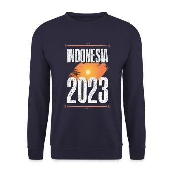Indonesia 2023 - Unisex Pullover - Navy - Vorne - Alina (178cm) & Michal (187cm)