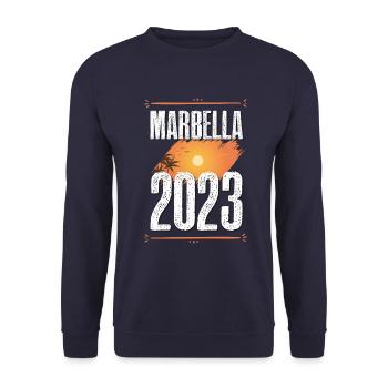 Marbella 2023 - Unisex Sweatshirt - navy - Front - Alina (178cm) & Michal (187cm)